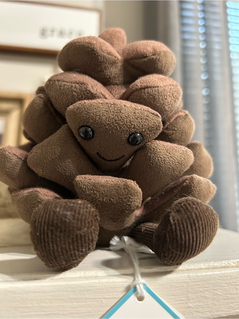 Jellycat Brown Plush Pinecone Decorative Accent NWT retired